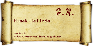 Husek Melinda névjegykártya